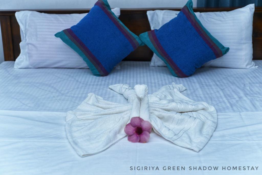 Postel nebo postele na pokoji v ubytování Sigiri Green Shadow Homestay