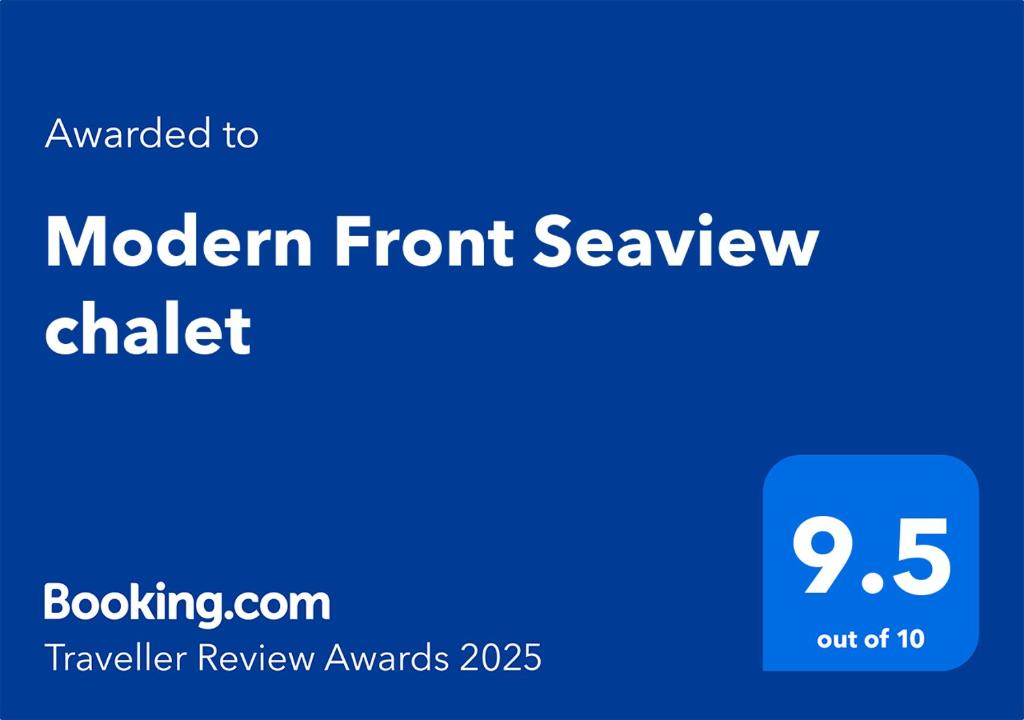 a blue screen with the text modern front saview checklist at Modern Front Seaview chalet El Sokhna in Ain Sokhna