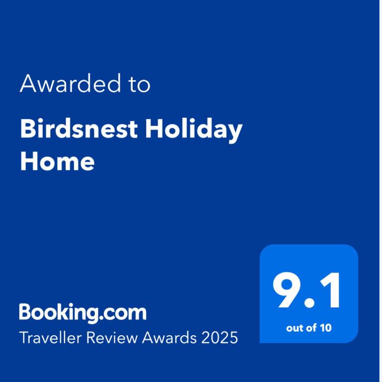 Certifikát, hodnocení, plakát nebo jiný dokument vystavený v ubytování Birdsnest River view Holiday Home