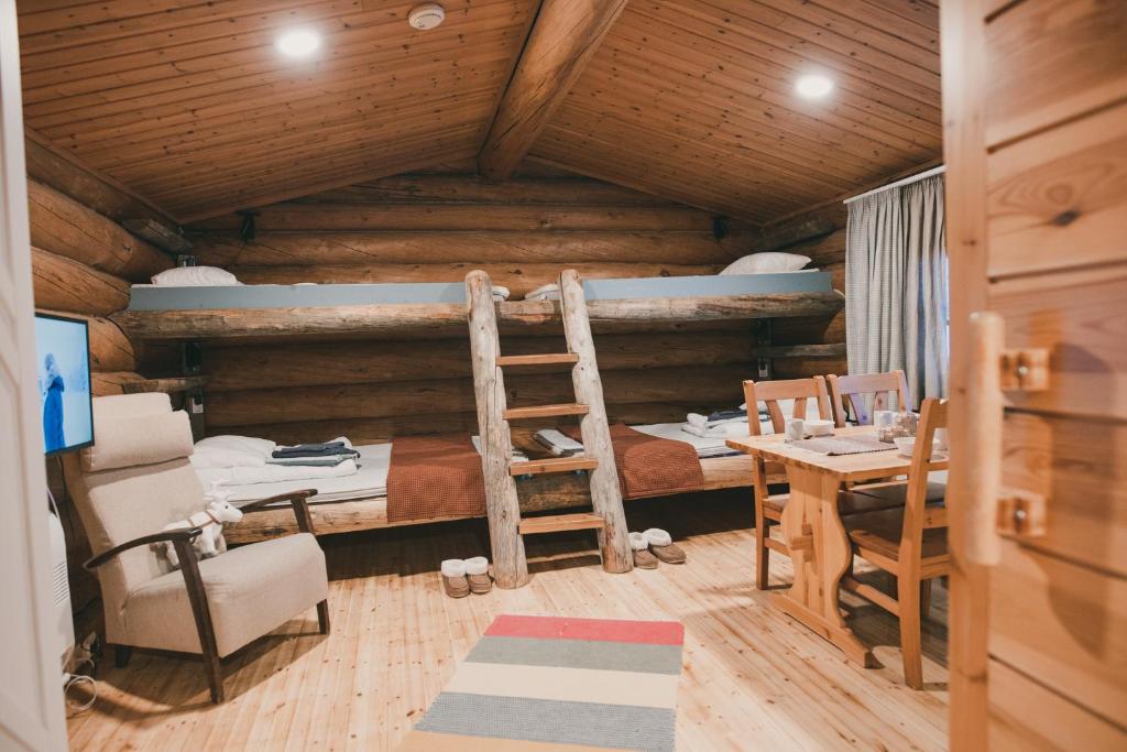 Χώρος καθιστικού στο Fell Centre Kiilopää, Cabins