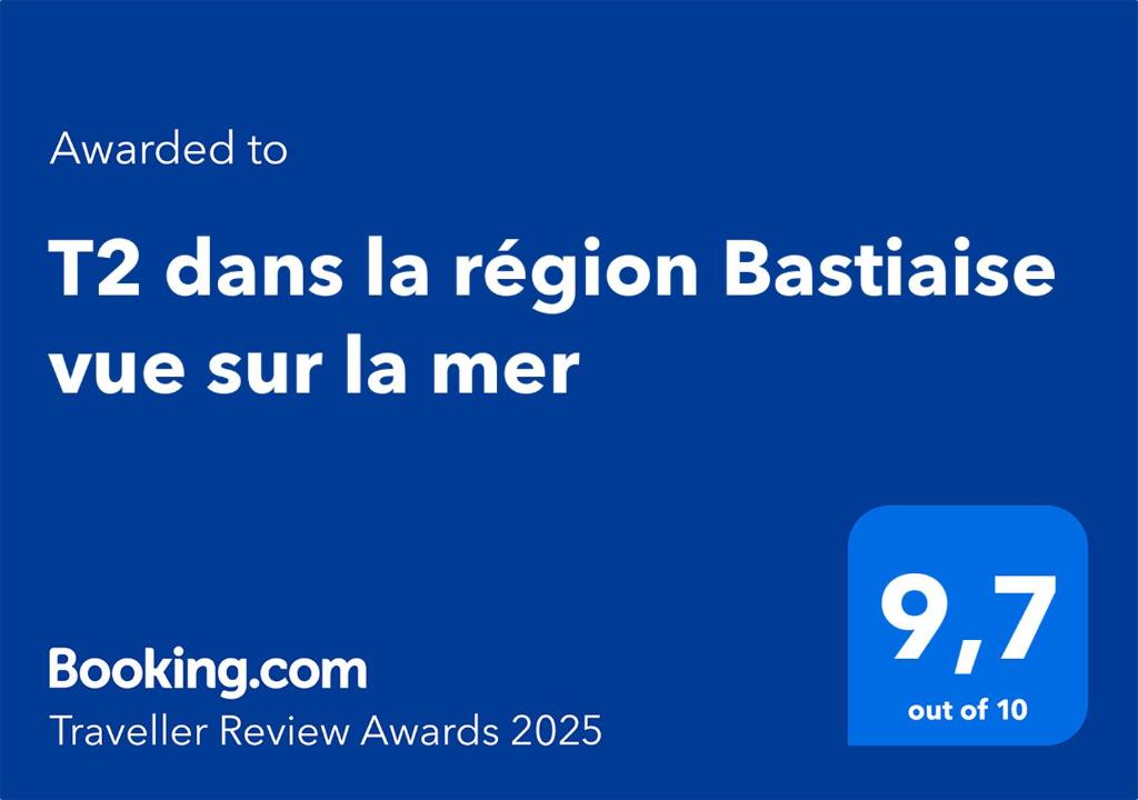 T2 dans la région Bastiaise vue sur la mer - Appartement 1 Chambre