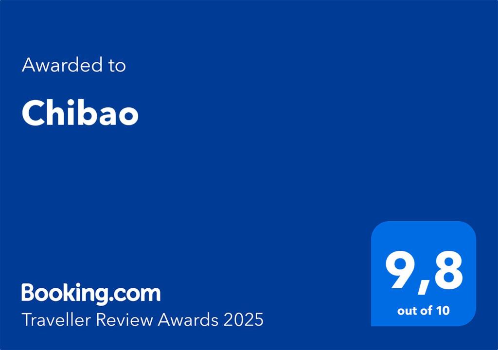 Certifikát, hodnocení, plakát nebo jiný dokument vystavený v ubytování Chibao