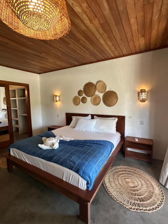 Ένα ή περισσότερα κρεβάτια σε δωμάτιο στο Casa Tajo - Atins