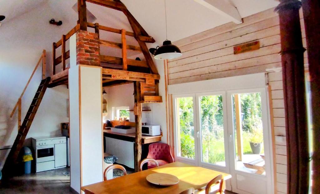 Dapur atau dapur kecil di Gîte du Marquais