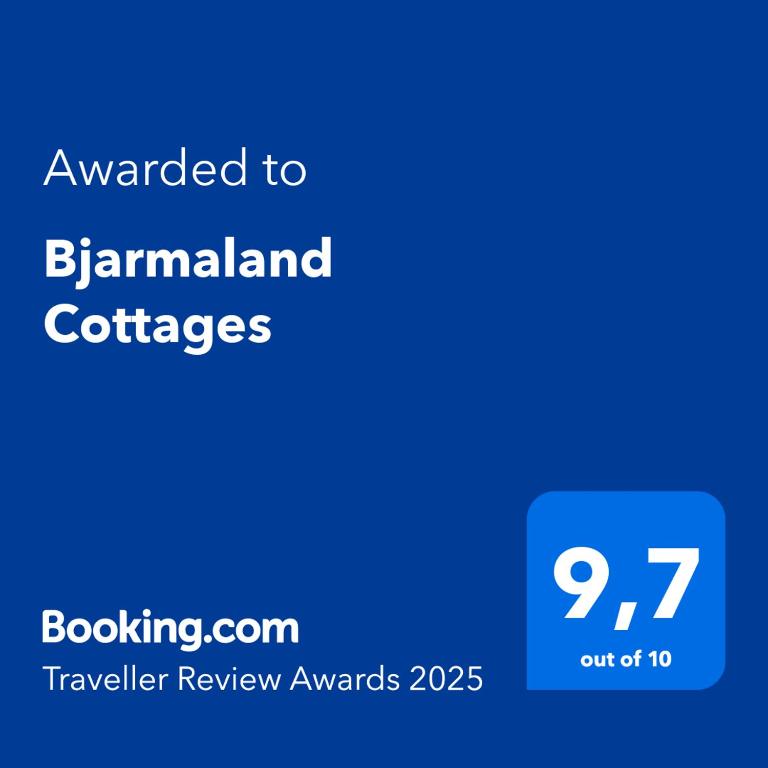 Sijil, anugerah, tanda atau dokumen lain yang dipamerkan di Bjarmaland Cottages