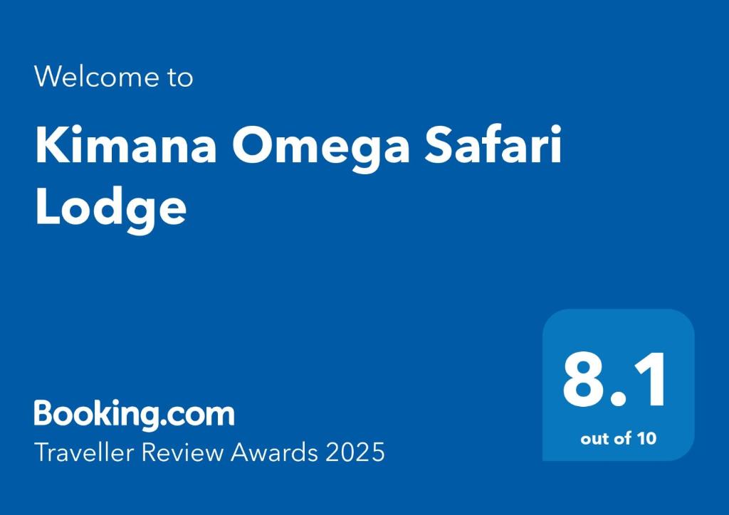 Certifikát, hodnocení, plakát nebo jiný dokument vystavený v ubytování Kimana Omega Safari Lodge
