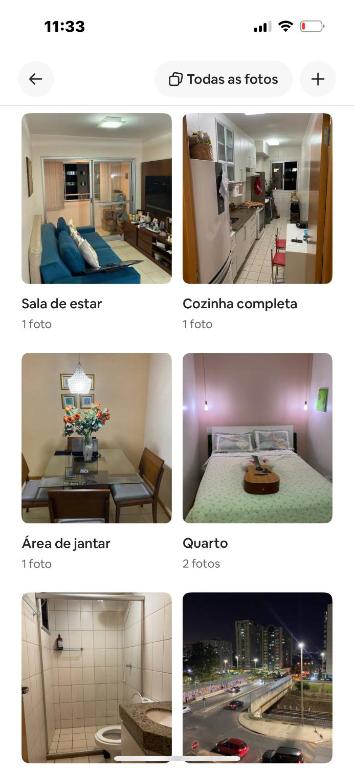 a collage of four pictures of a room at 1 suite aptocompartilhado in Brasilia