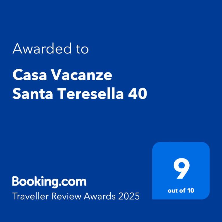 Certyfikat, podpis lub inny dokument wystawiony w obiekcie Casa Vacanze Santa Teresella 40