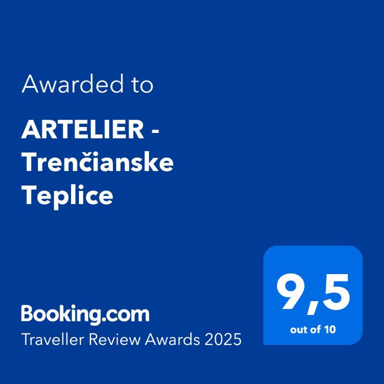 Certifikát, ocenenie alebo iný dokument vystavený v ubytovaní ARTELIER - Trenčianske Teplice