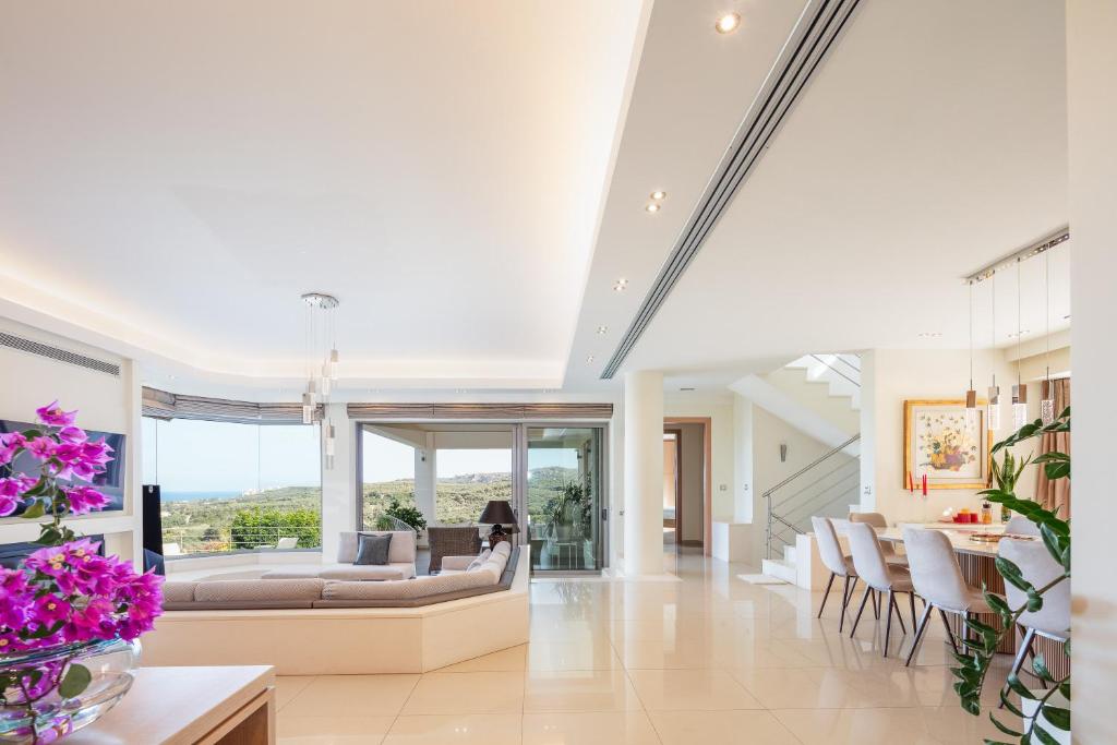 A seating area at Villa Anastasia - Private Pool & Panoramic Views