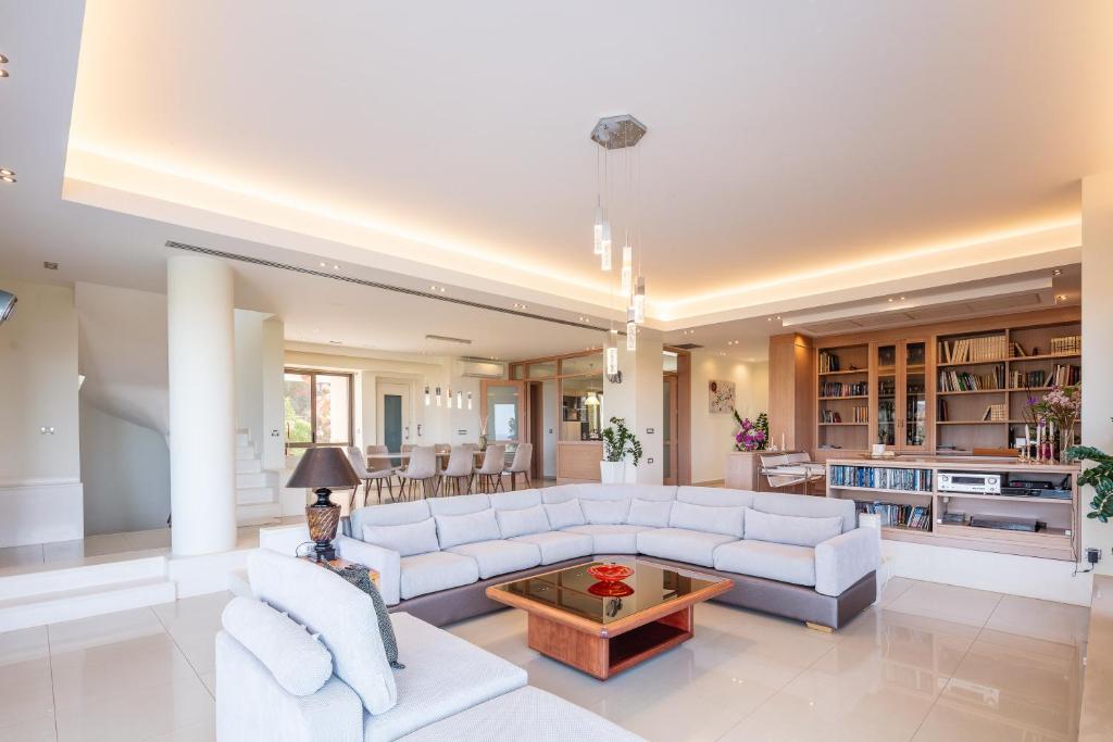 A seating area at Villa Anastasia - Private Pool & Panoramic Views