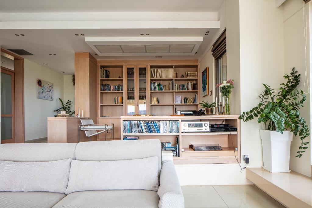 A kitchen or kitchenette at Villa Anastasia - Private Pool & Panoramic Views