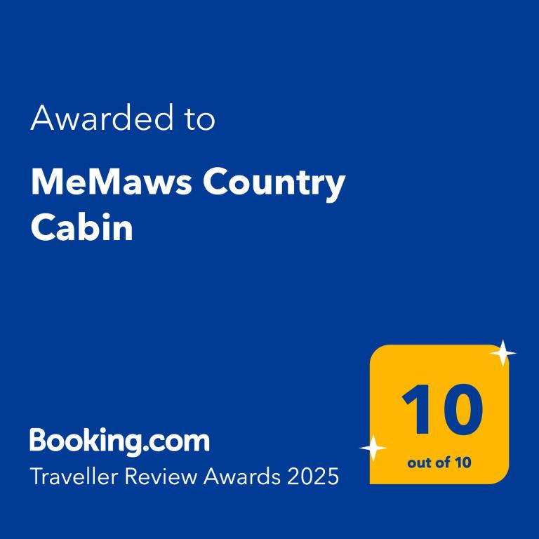 Certifikát, hodnocení, plakát nebo jiný dokument vystavený v ubytování MeMaws Country Cabin