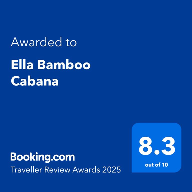 Certifikát, hodnocení, plakát nebo jiný dokument vystavený v ubytování Ella Bamboo Cabana