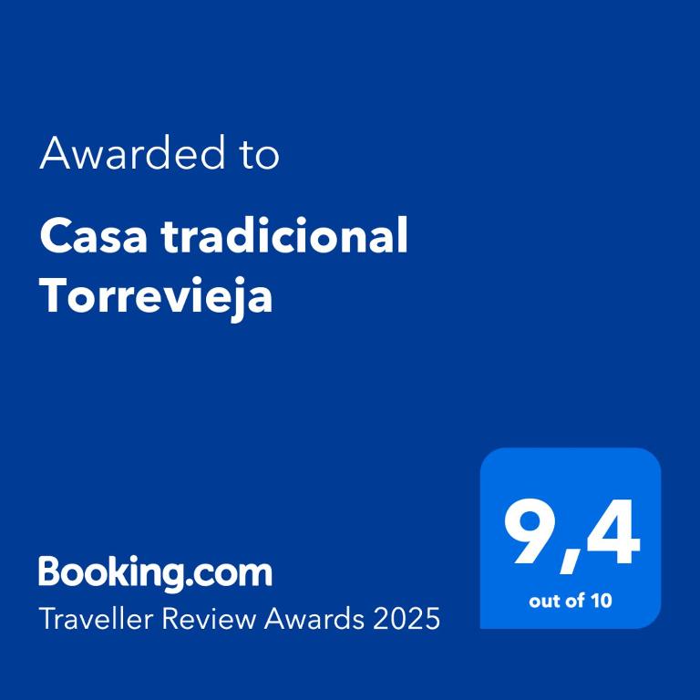 Certifikát, hodnocení, plakát nebo jiný dokument vystavený v ubytování Casa tradicional Torrevieja