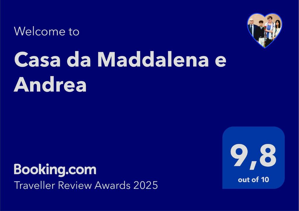 Certifikát, hodnocení, plakát nebo jiný dokument vystavený v ubytování Casa da Maddalena e Andrea