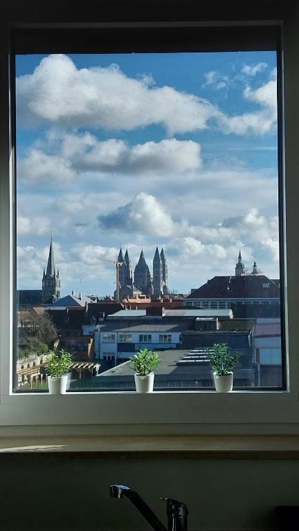 Una vista general de Tournai o una vista desde la ciudad tomada desde el departamento