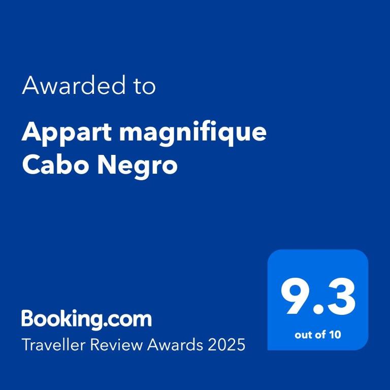 Certifikát, hodnocení, plakát nebo jiný dokument vystavený v ubytování Appart magnifique Cabo Negro
