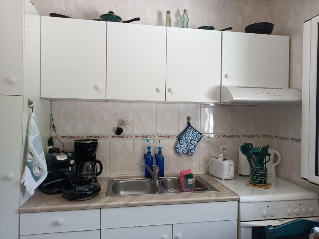 Kuchyň nebo kuchyňský kout v ubytování Yria Suite Zakynthos