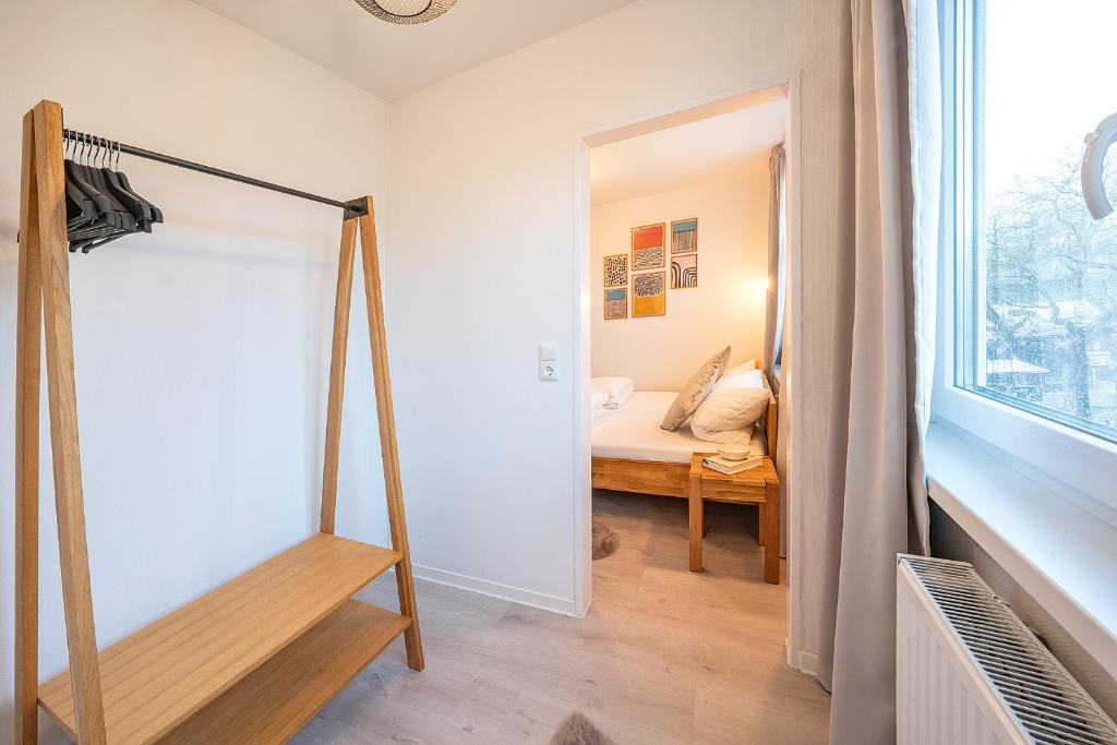 Postel nebo postele na pokoji v ubytování Meerpause Nordlicht