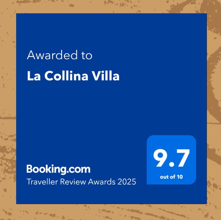 Certifikát, hodnocení, plakát nebo jiný dokument vystavený v ubytování La Collina Villa
