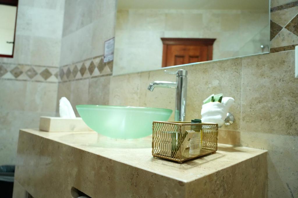 Koupelna v ubytování Hotel Real de La Peña
