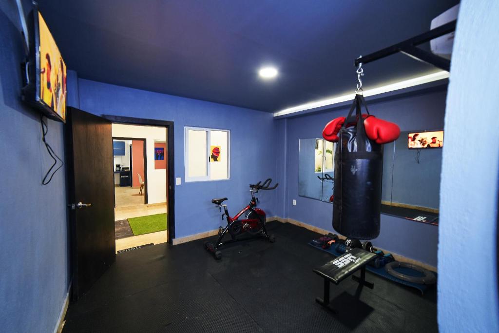 Fitness centrum a/nebo fitness zařízení v ubytování NoraCentral