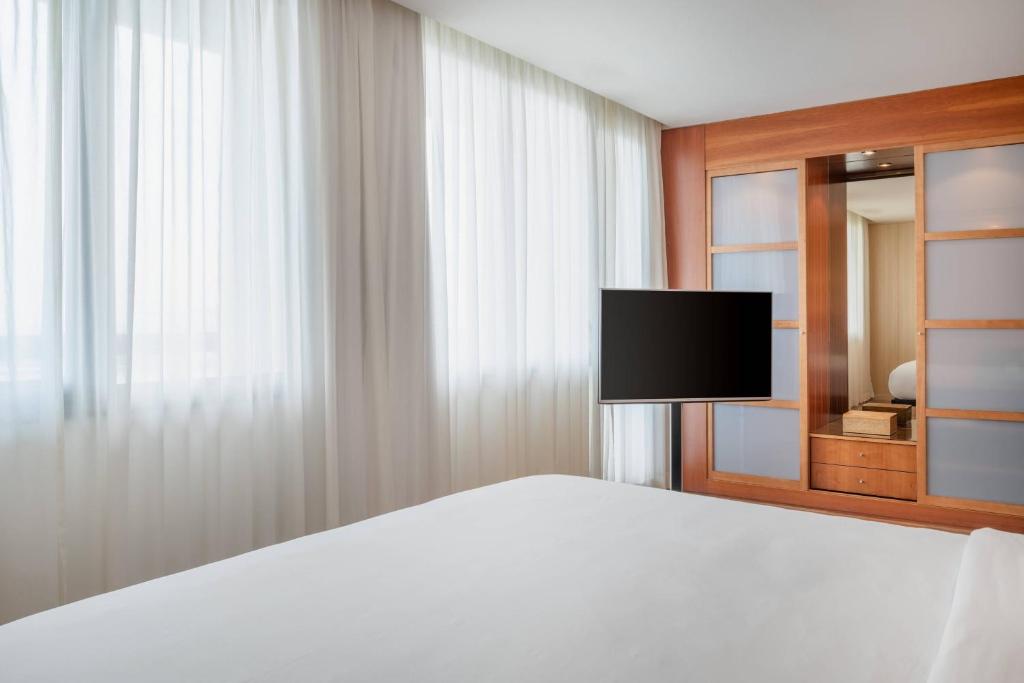 TV a/nebo společenská místnost v ubytování AC Hotel Málaga Palacio by Marriott