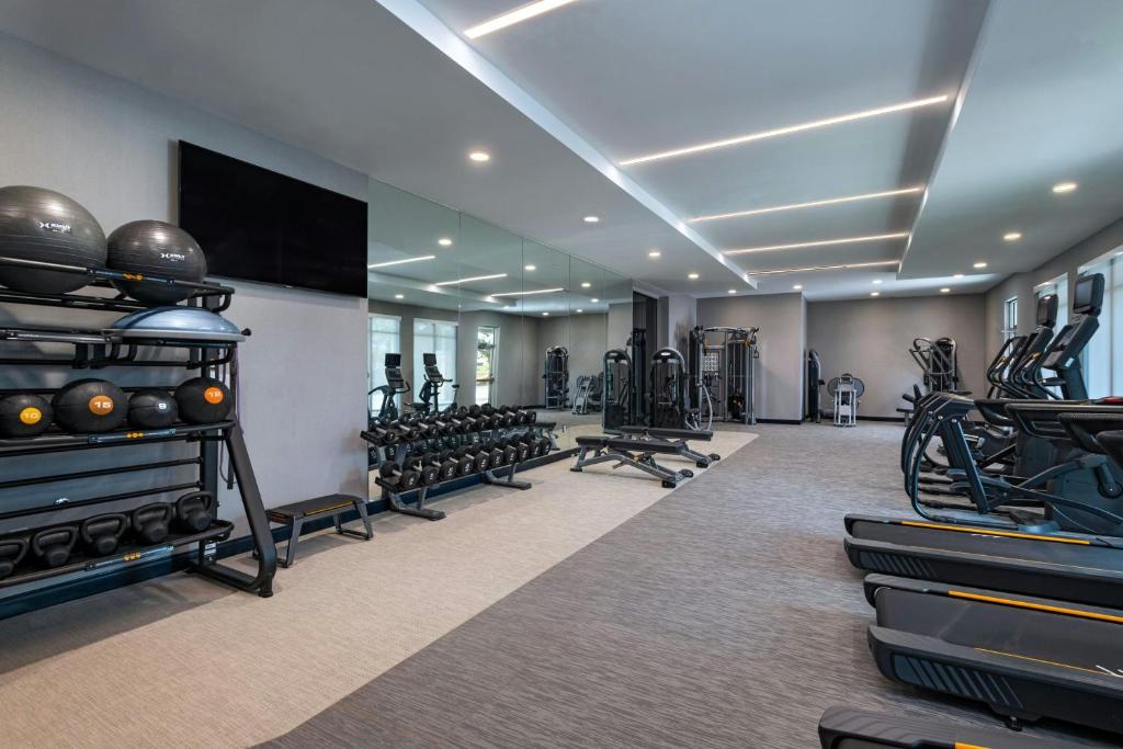 Fitness centrum a/nebo fitness zařízení v ubytování Courtyard by Marriott Austin Dripping Springs