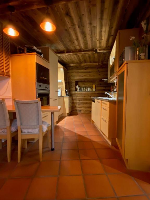 Kuchyň nebo kuchyňský kout v ubytování Wilderer Suiten Mariazell