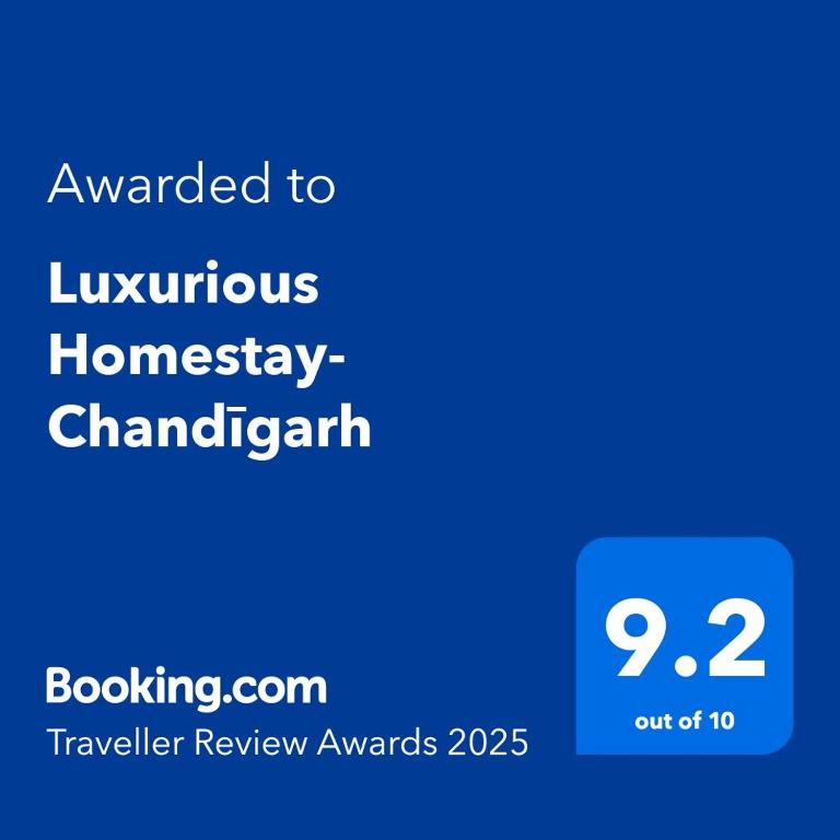 a screenshot of a phone with the text awarded to luminous homogeneityomsdaychant at Luxurious Homestay- Chandīgarh in Chandīgarh