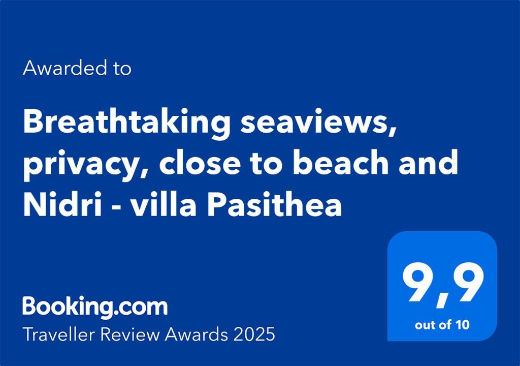 Certyfikat, podpis lub inny dokument wystawiony w obiekcie Villa Pasithea - breathtaking seaviews, infinity pool, privacy, close to the beach