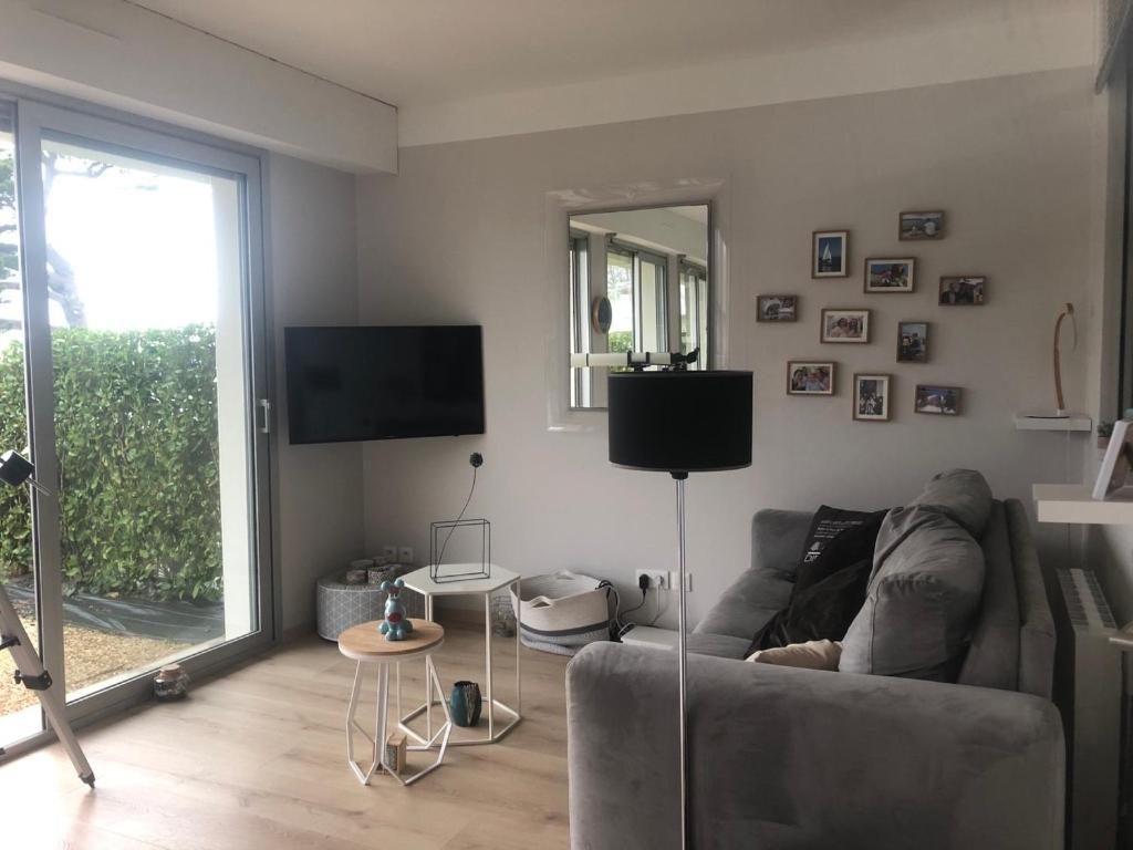 TV a/nebo společenská místnost v ubytování appartement vue sur mer