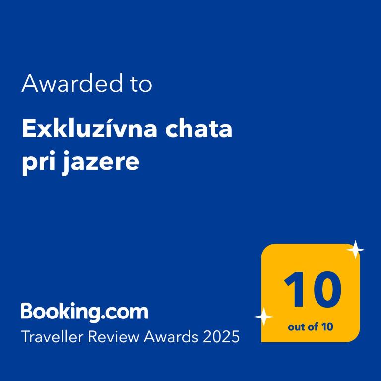 Certifikát, hodnocení, plakát nebo jiný dokument vystavený v ubytování Exkluzívna chata pri jazere