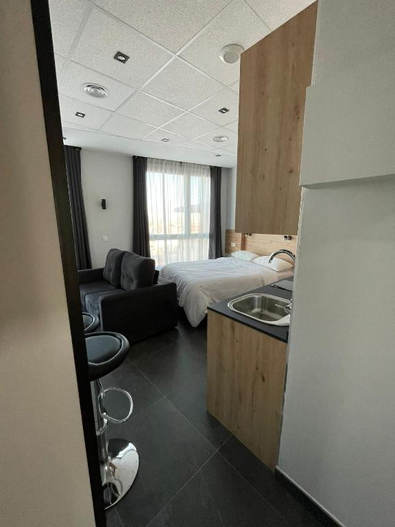 Postel nebo postele na pokoji v ubytování Apartamentos - Mirasur