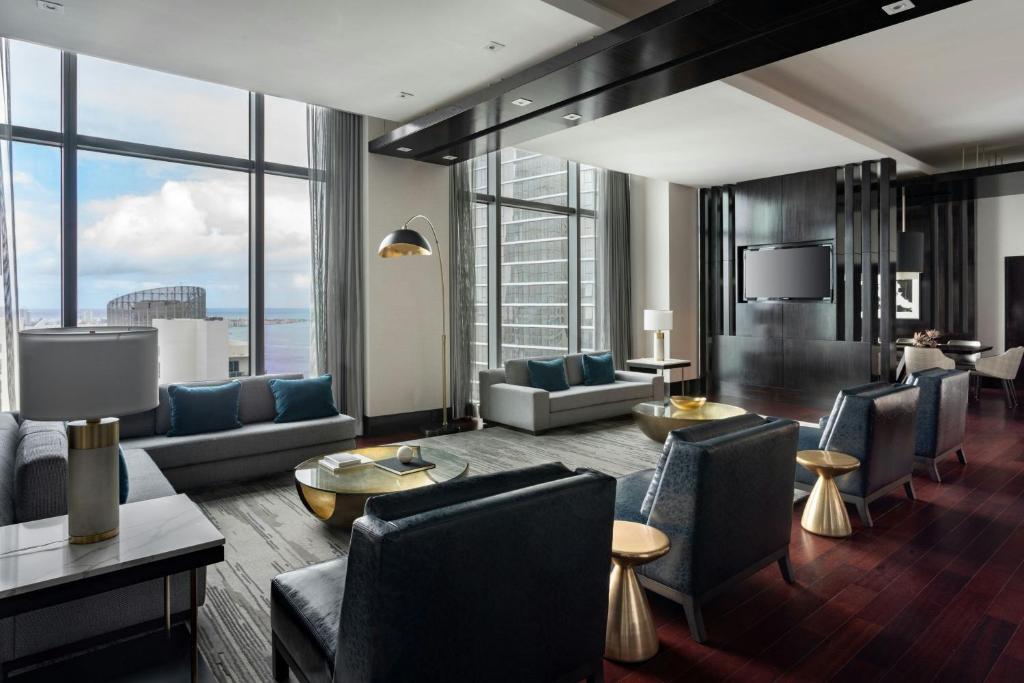 Posezení v ubytování JW Marriott Marquis Miami