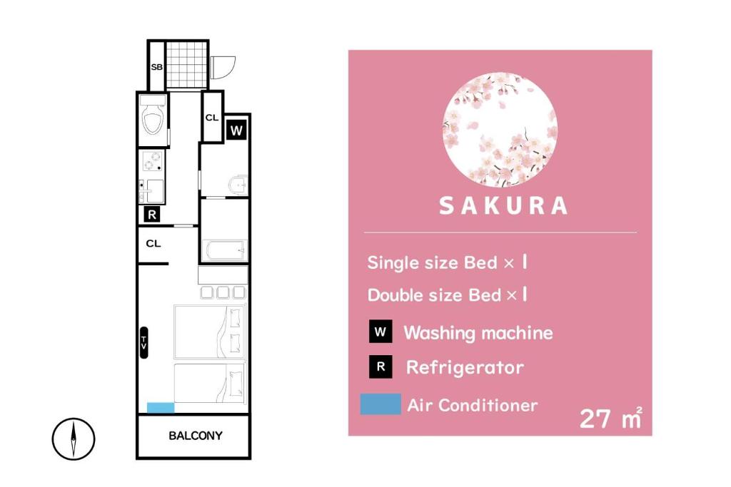 Půdorys ubytování -SAKURA- Vacation Rental