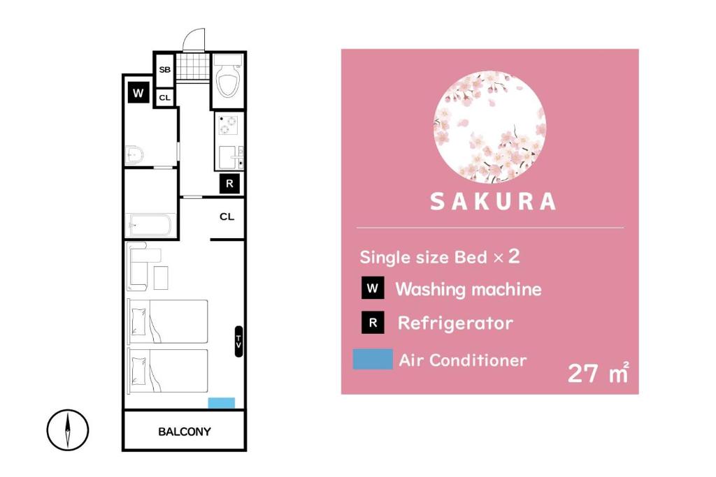 Půdorys ubytování -SAKURA- Vacation Rental
