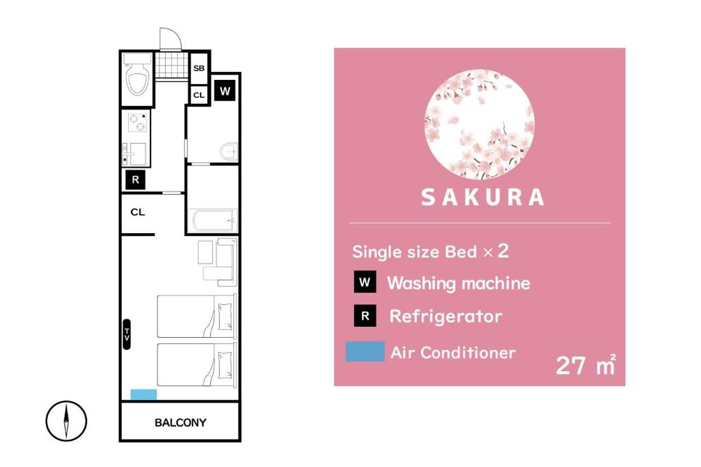Půdorys ubytování -SAKURA- Vacation Rental
