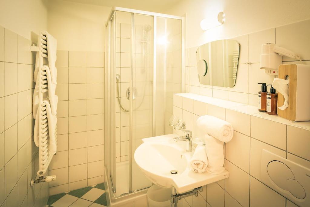 Koupelna v ubytování Posthotel Lechtal, Arlberg