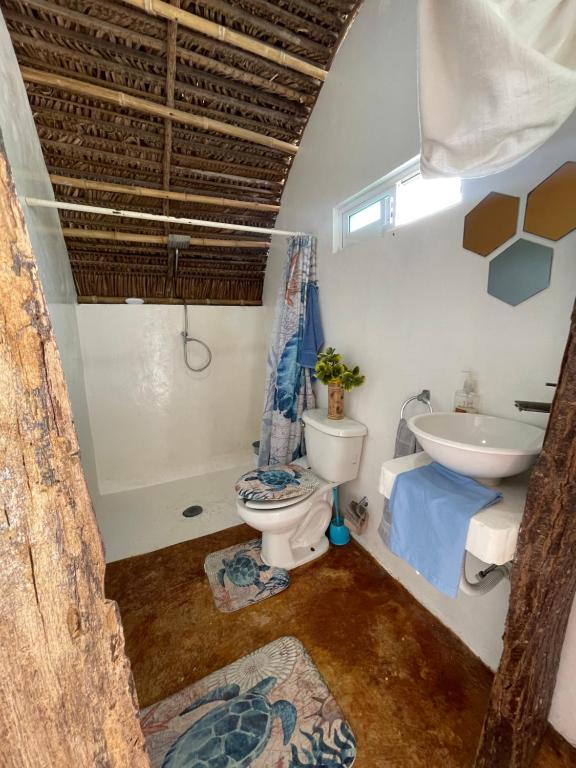 Koupelna v ubytování Glamping Burbuja