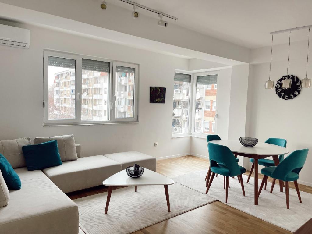Posezení v ubytování SL Property Skopje