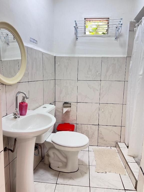 Koupelna v ubytování Posada El Ceibo