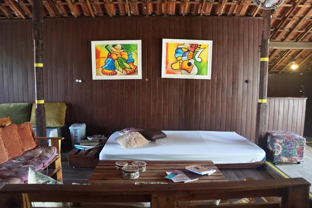 Postel nebo postele na pokoji v ubytování Cenário Hostel e Boteco
