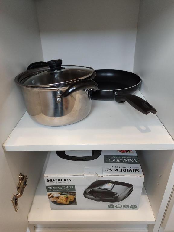 Kuchyň nebo kuchyňský kout v ubytování Narva Vahtra Apartment