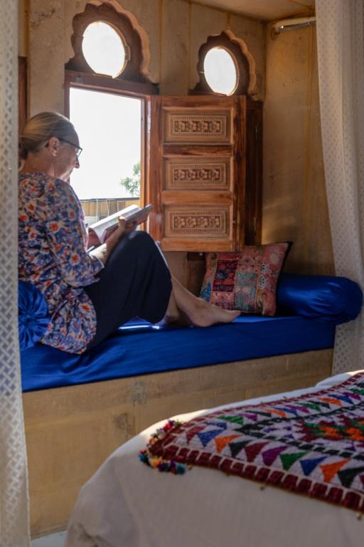 Posezení v ubytování Music city homestay Jaisalmer