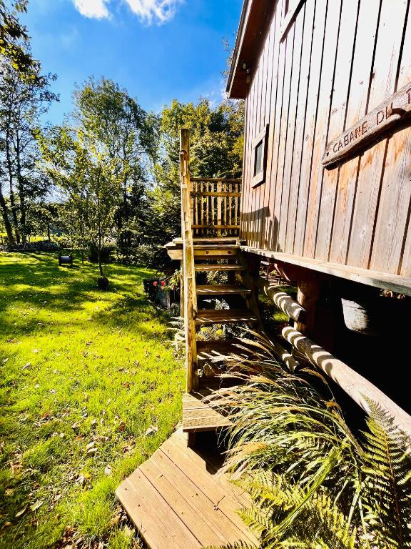 Zahrada ubytování La cabane perchée du trappeur