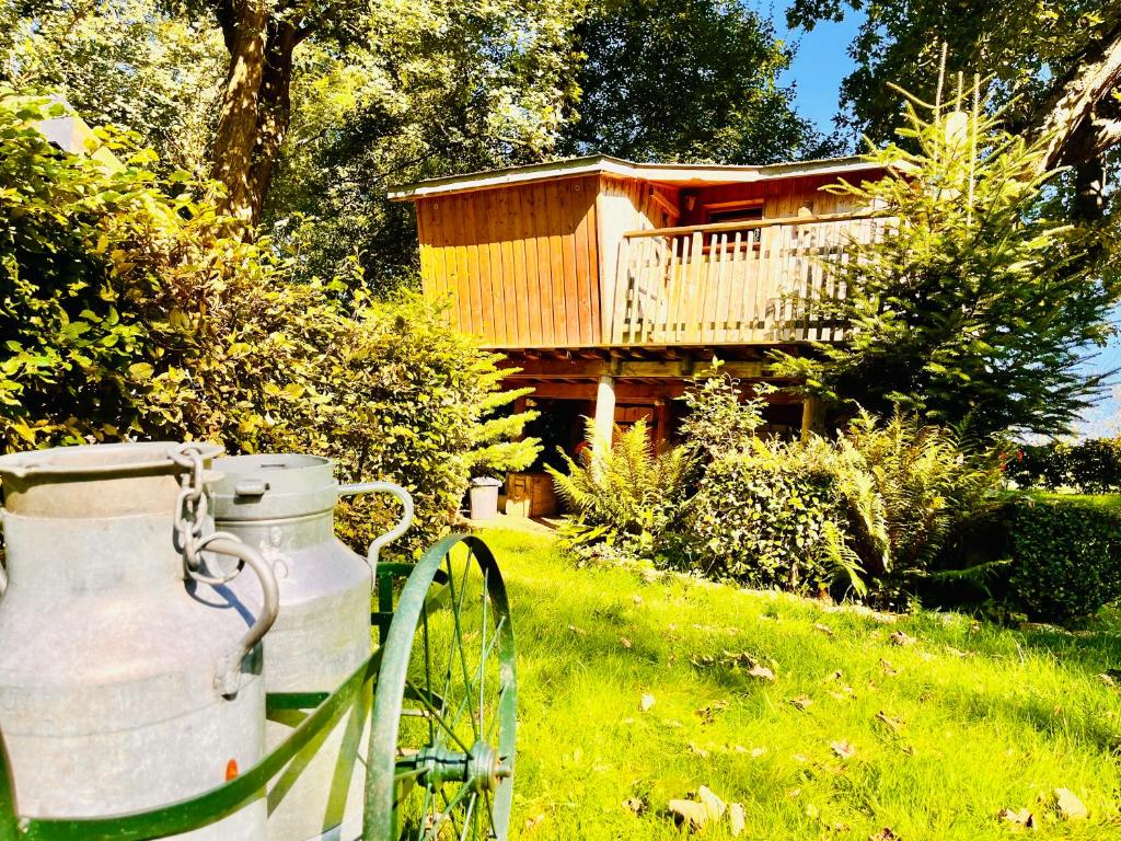 Zahrada ubytování La cabane perchée du trappeur