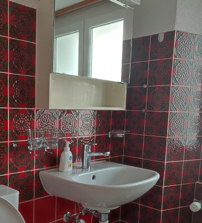 Koupelna v ubytování Haus Albula 2