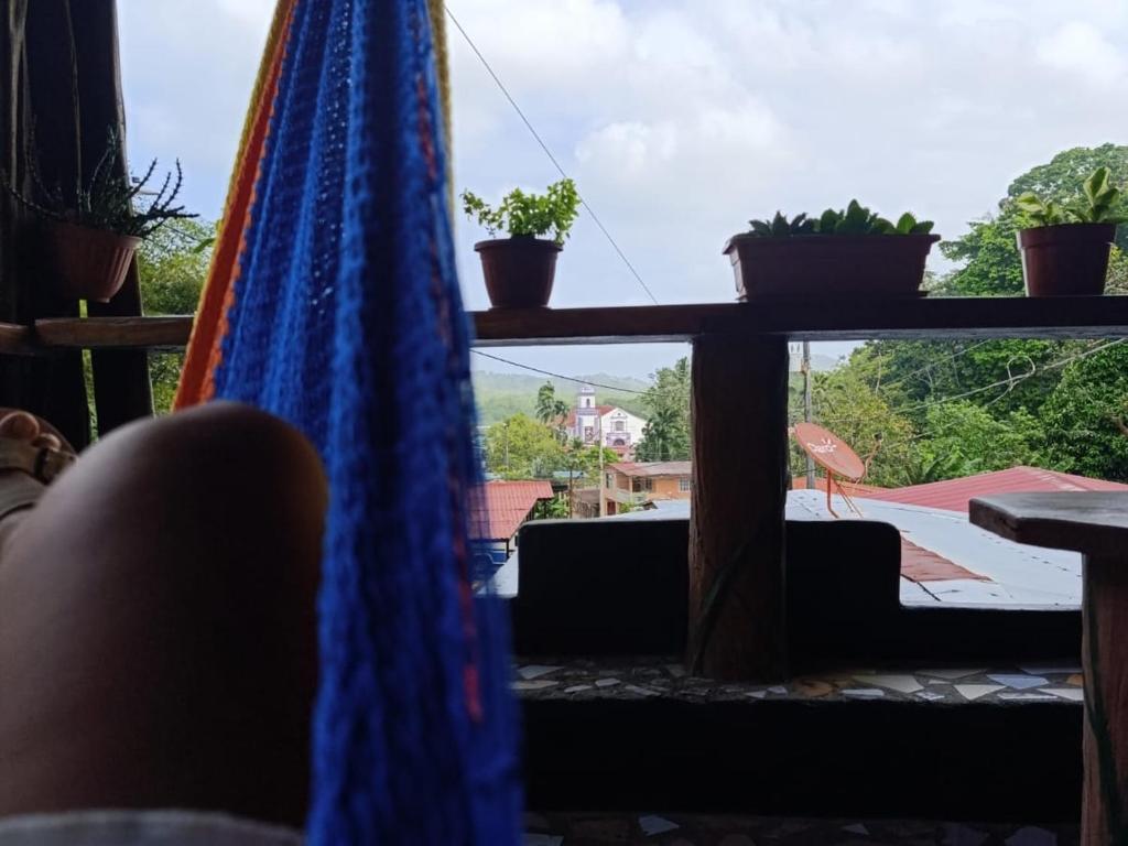 Un balcón o terraza en Hostal Portobelo